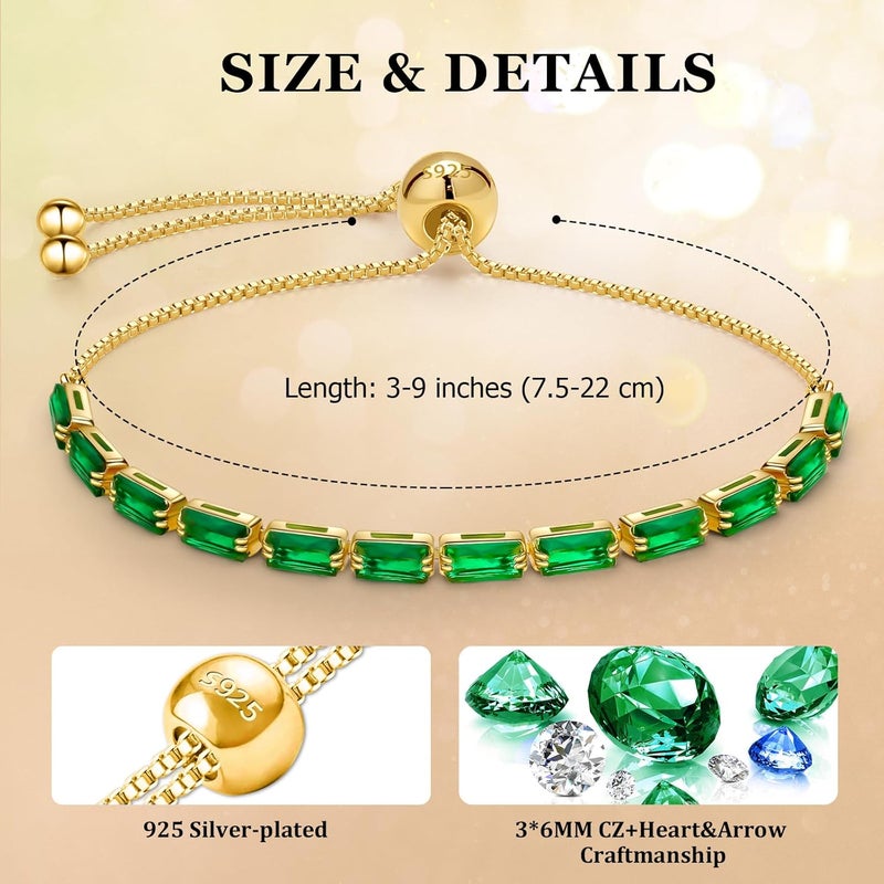 J.Fée Silver Bracelet, S925 Tennis Bracelet with Sparkling 5A Cubic Zirconia Silver Bracelets for Women Adjustable Bracelet for Women Bracelets Womens Bracelet Women Gifts for Women Mom - Image 2