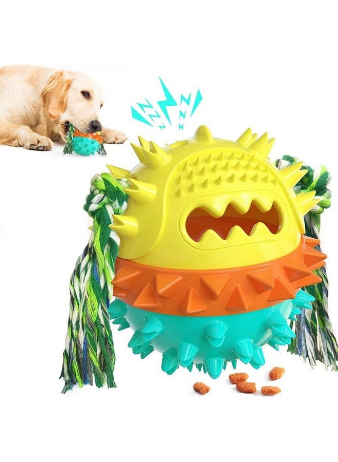 PET Dog Toys For Aggressive Chewers, Dog Ball Chew Treat Toy, Interactive Indestructible Tough Puppy Puzzle Toy With Bite Rope, Molar Squeaky Bouncing Toy For Small Medium Breeds - Image 4