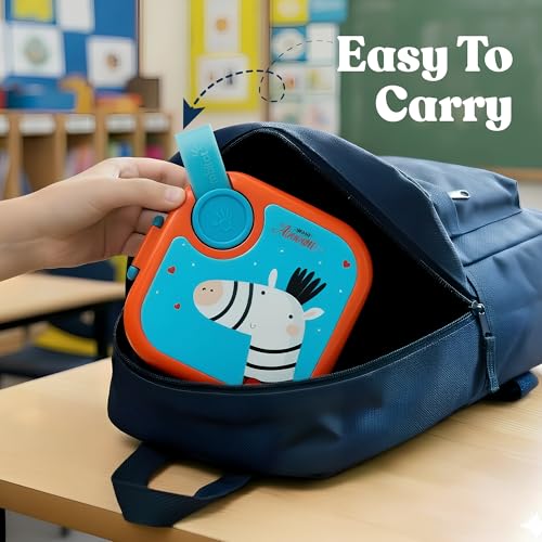 rabitat Lunchmate Mini Stainless Steel Lunch Box 500 ml | 1+1 Year Brand Warranty | Tiffin Box for School | Kanjak Gifts for Girls | BPA-Free Leak-Proof with Spoon | Totally Adorable - Image 4