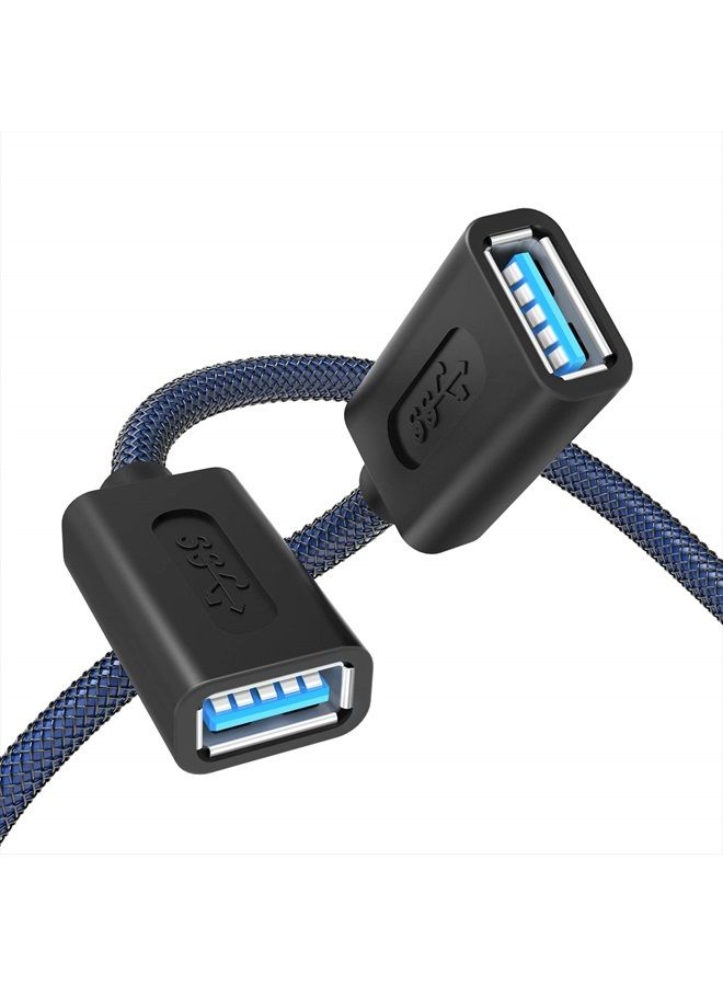 ANDTOBO USB 3.0 Female to Female Extension Cable USB 3.0 Type A Coupler Cord,Navy- 3.3Ft - Image 1
