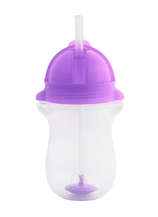 مونشكين Click Lock Tip And Sip Weighted Flexi Straw Cup, 10Oz, Purple