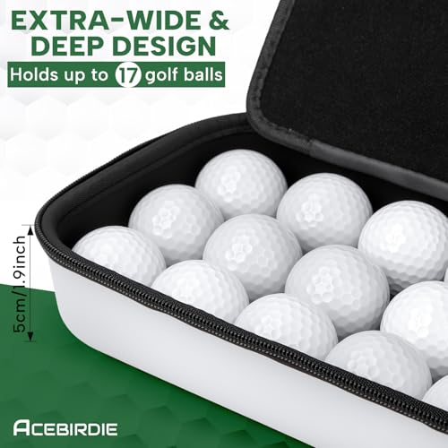 Acebirdie Golf Glove Holder Case with Glove Shaper - Golf Accessories Organizer for Men & Women, Premium Protective Storage Case with Carabiner Fits Golf Bags (White) - Image 4