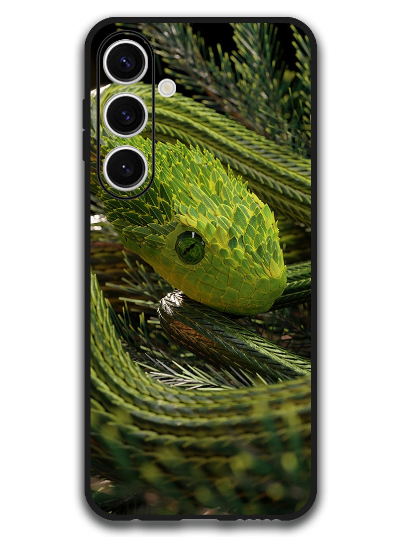 Theodor Protective Case Anti Scratch Shock Proof Bumper Cover For Samsung Galaxy S24 FE snake_green_reptile - Image 1