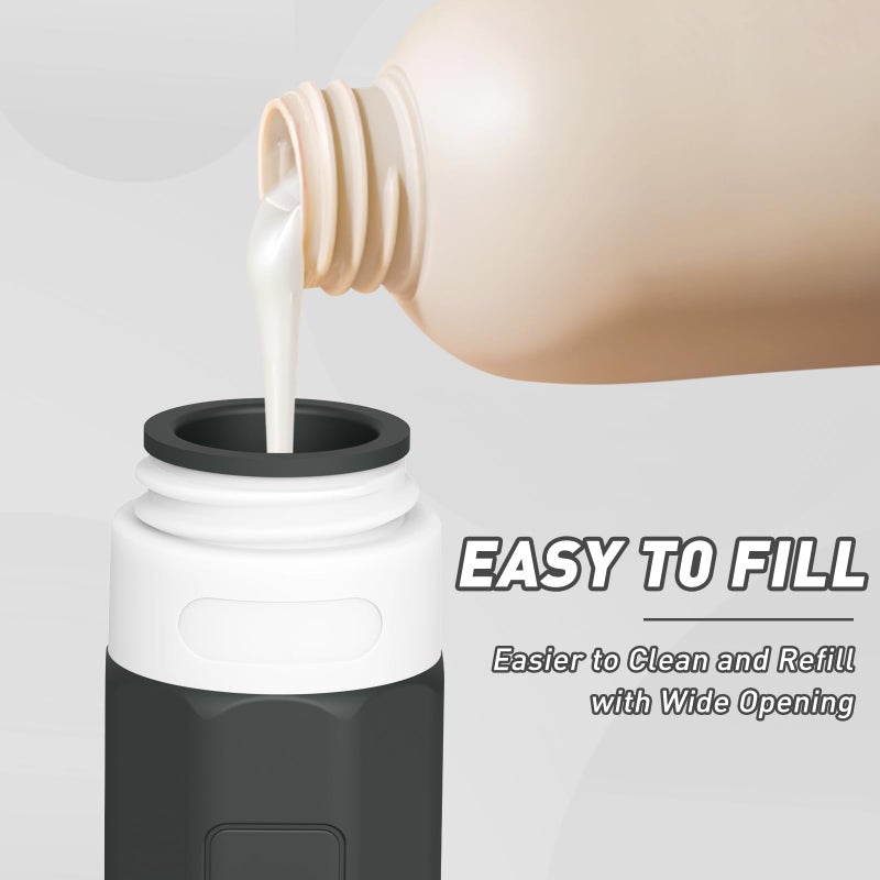 Redfly Travel Bottles for Toiletries, Tsa Approved 3oz Travel Size Containers, Leak Proof Travel Size Toiletries Bottles Silicone, BPA Free Refillable Essentials for Shampoo Conditioners, Black&White - Image 2