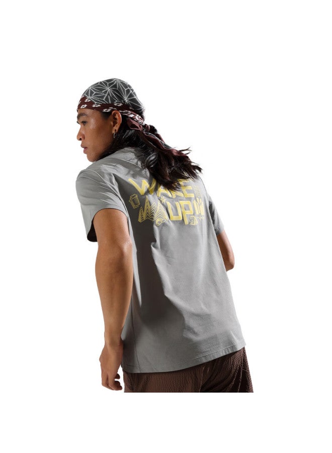Macondo Original Men's Printed Logo Moisture-wicking Antibacterial Daily Commuting Running T-shirt Gray XL - Image 4