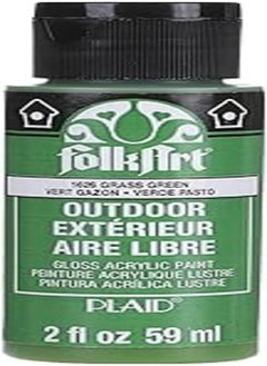 FolkArt FolkArt Outdoor Acrylic Paint in Assorted Colors (2 Ounce), 1626 Grass Green 