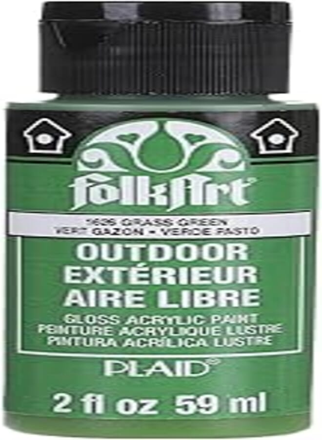 FolkArt FolkArt Outdoor Acrylic Paint in Assorted Colors (2 Ounce), 1626 Grass Green 