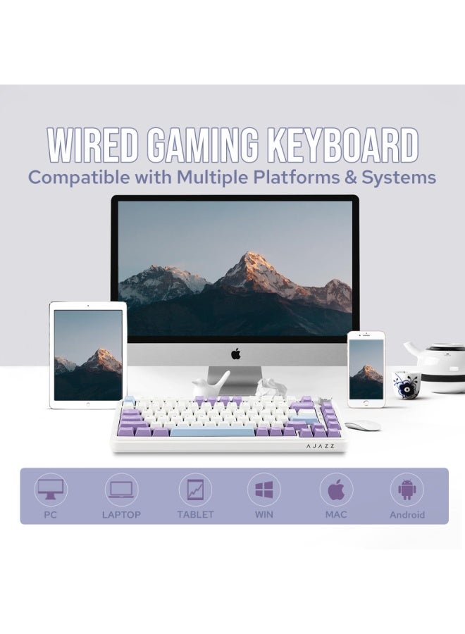 A-jazz AK820 MAX Gasket Mount Wireless Mechanical Keyboard BT5.0/2.4GHz/USB-C Gaming Keyboard 5 Layer Pad Flex-cut PCB FR4 Plate with RGB Backlight for Win/Mac  - Image 3