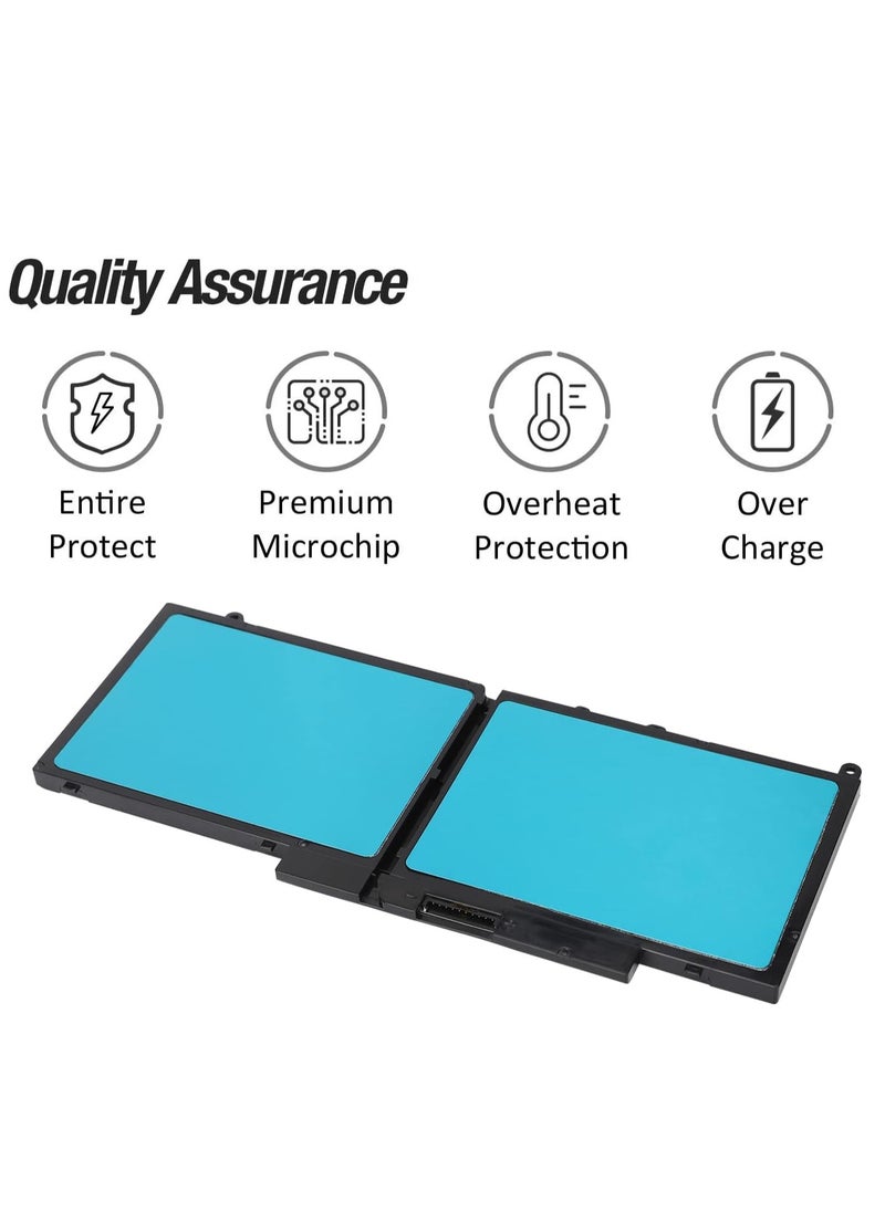 Generic 7.6V 62WH 6MT4T Laptop Battery for Dell Latitude 14 5470 E5470 15 5570 E5570 E5270 Precision 3510 M3510 Mobile Workstation WYJC2 VMKXM 7V69Y TXF9M 79VRK 0 7V6 9Y 451-BBUQ 0HK6DV TXF9M  - Image 4