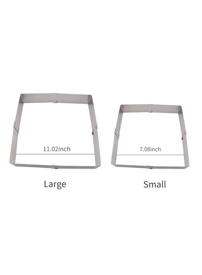 نيبمينينت قطاعة كيك موس مربعة الشكل وقابلة للتعديل فضي 28سنتيمتر - Image 2