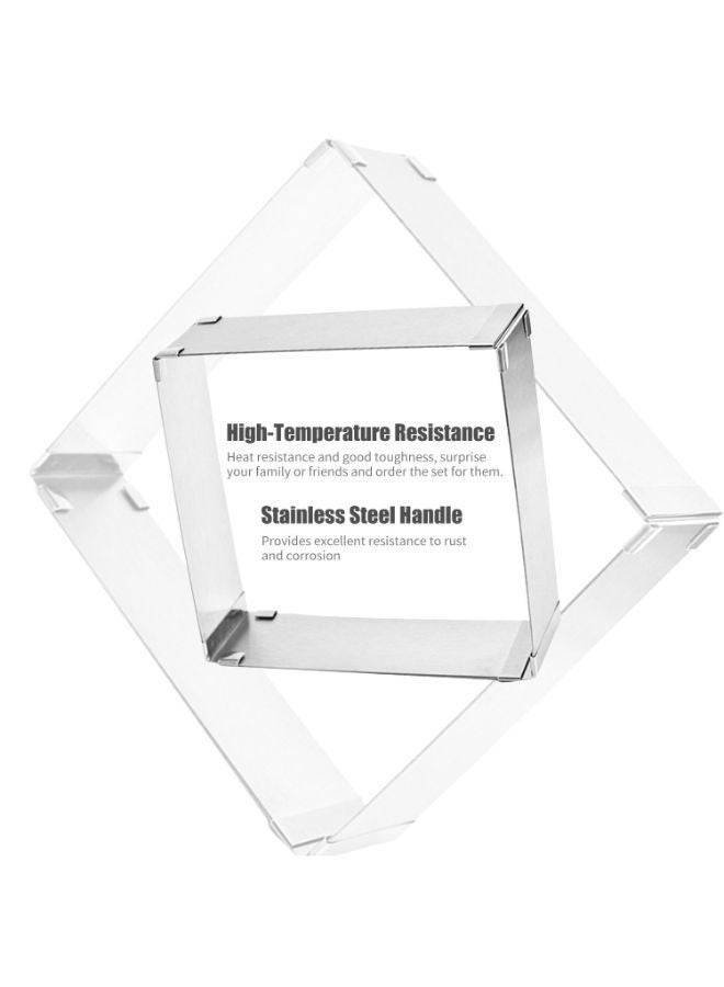 نيبمينينت قطاعة كيك موس مربعة الشكل وقابلة للتعديل فضي 28سنتيمتر - Image 3