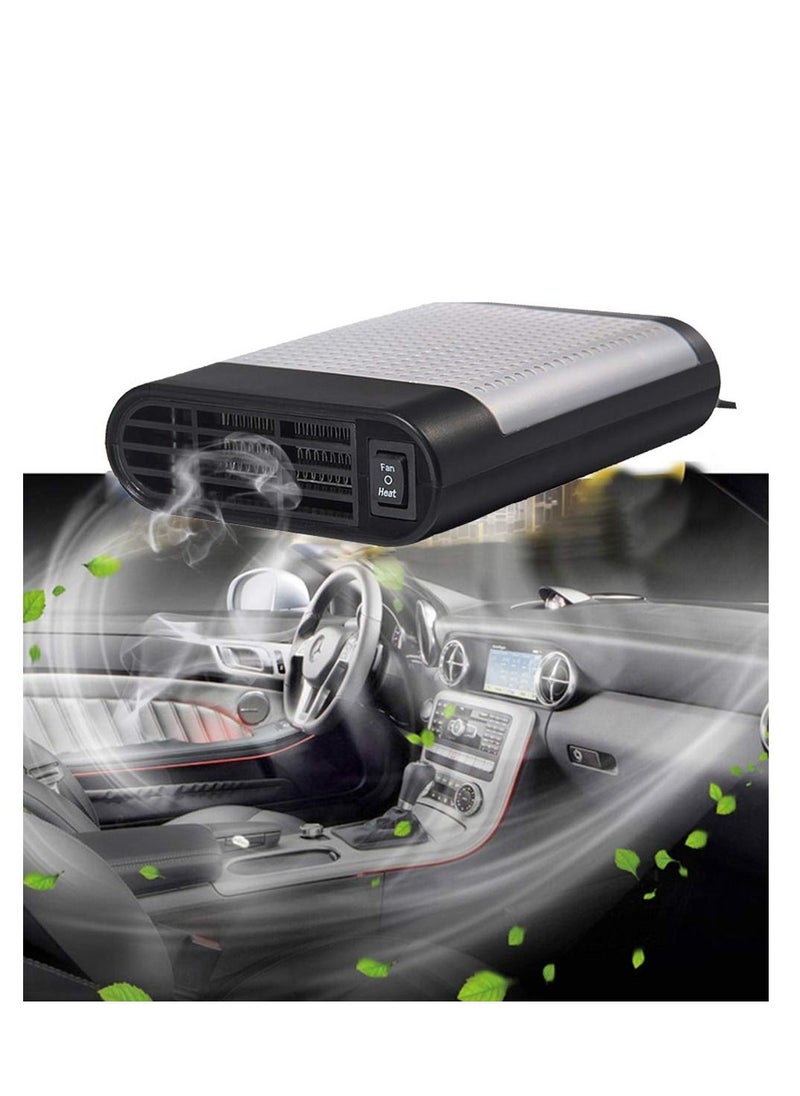Y&D Car Heater 12V Portable Winter Auto Van Defroster 150W Heating Demister Cooling Fan (Grey, with Air Purification)  - Image 1