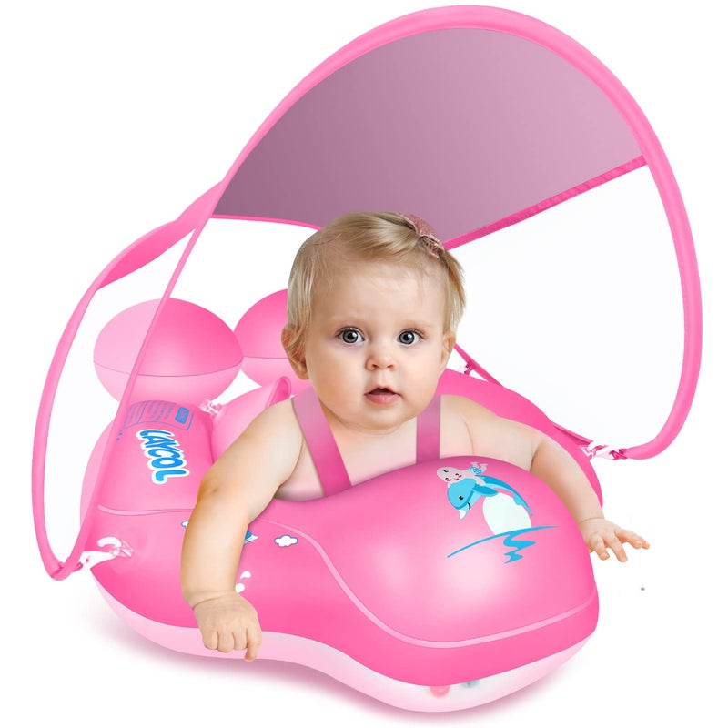 LAYCOL Baby Swimming Float with UPF50 Sun Canopy Baby Floats for Pool No Flip Overbaby Pool for Baby Age of 336 Months