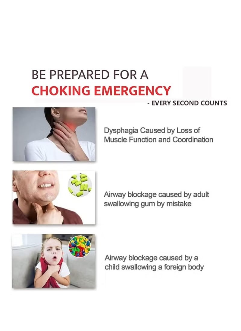 Choking Emergency Device, professional asphyxia first aid device for adults and children, suction obstruction device, and breathing trainer, with 2 masks of different sizes