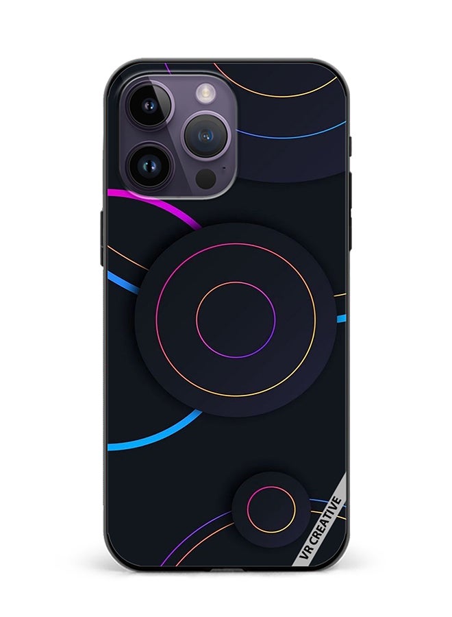 VR CREATIVE Protective Case Cover For Apple iPhone 16 Pro Circles Dots Design Multicolour - Image 1