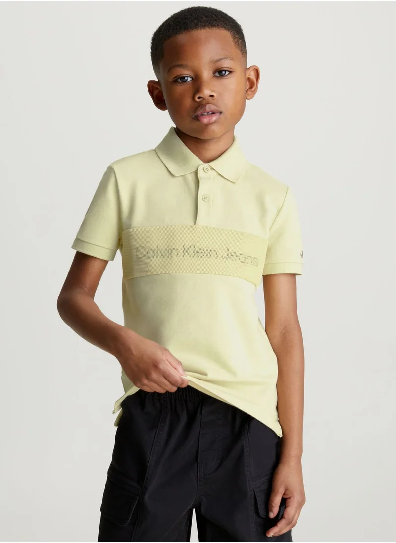 Calvin Klein Jeans Youth Layered Mesh Polo
