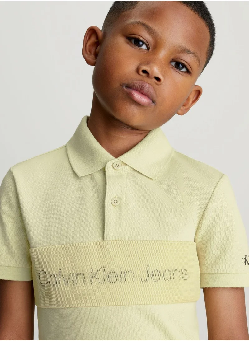 Calvin Klein Jeans Youth Layered Mesh Polo