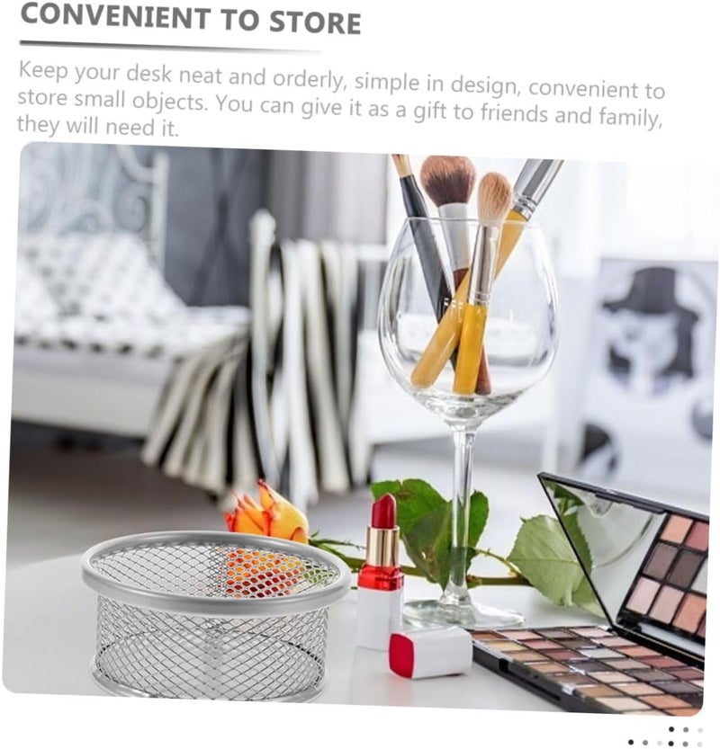 Cute Desk Accessories Metal Mesh Basket Paperclip Holder for Desk Binder Organizer for Office - Image 3