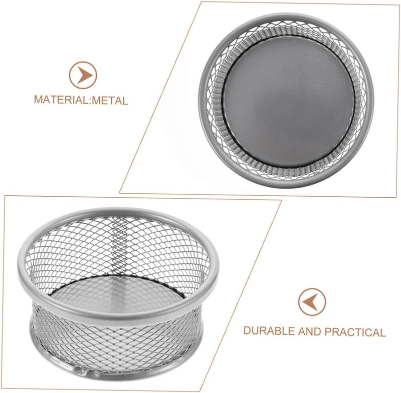 Cute Desk Accessories Metal Mesh Basket Paperclip Holder for Desk Binder Organizer for Office - Image 4