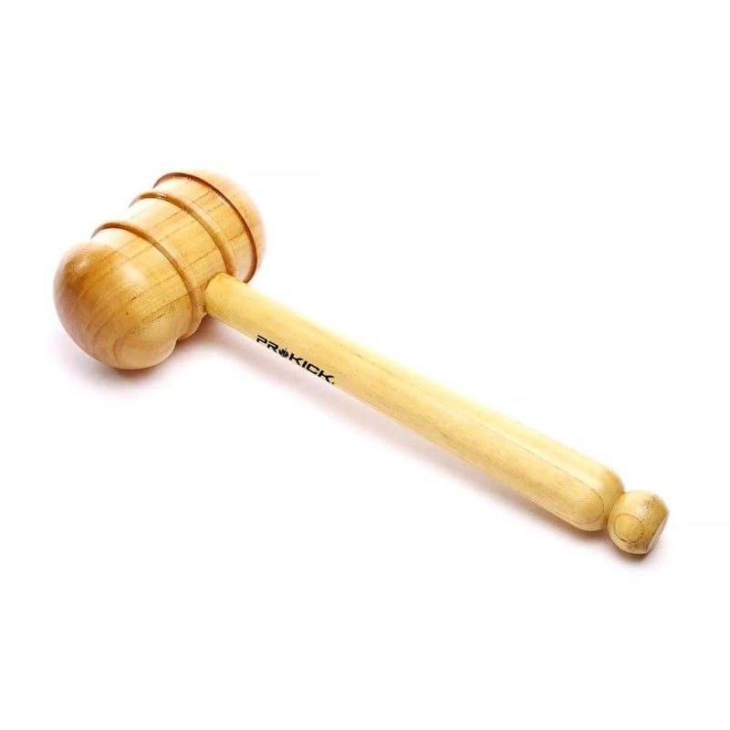 Prokick Cricket Bat Knocking Wooden Mallet | Double Side Knocking Wooden Mallet Hammer (Natural/Polished) - Pack of 1 - Image 1