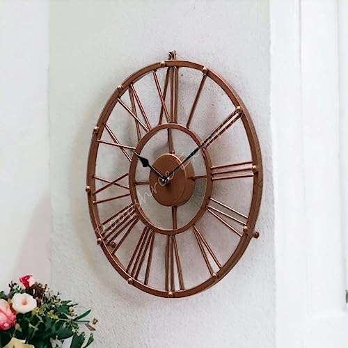 Vintage Clock Vintage Handicraft Iron Art Ware/Handcrafted Decorative Copper Colour Wall Art Clock/VC-9022 - Image 5