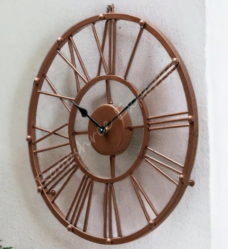 Vintage Clock Vintage Handicraft Iron Art Ware/Handcrafted Decorative Copper Colour Wall Art Clock/VC-9022 - Image 4