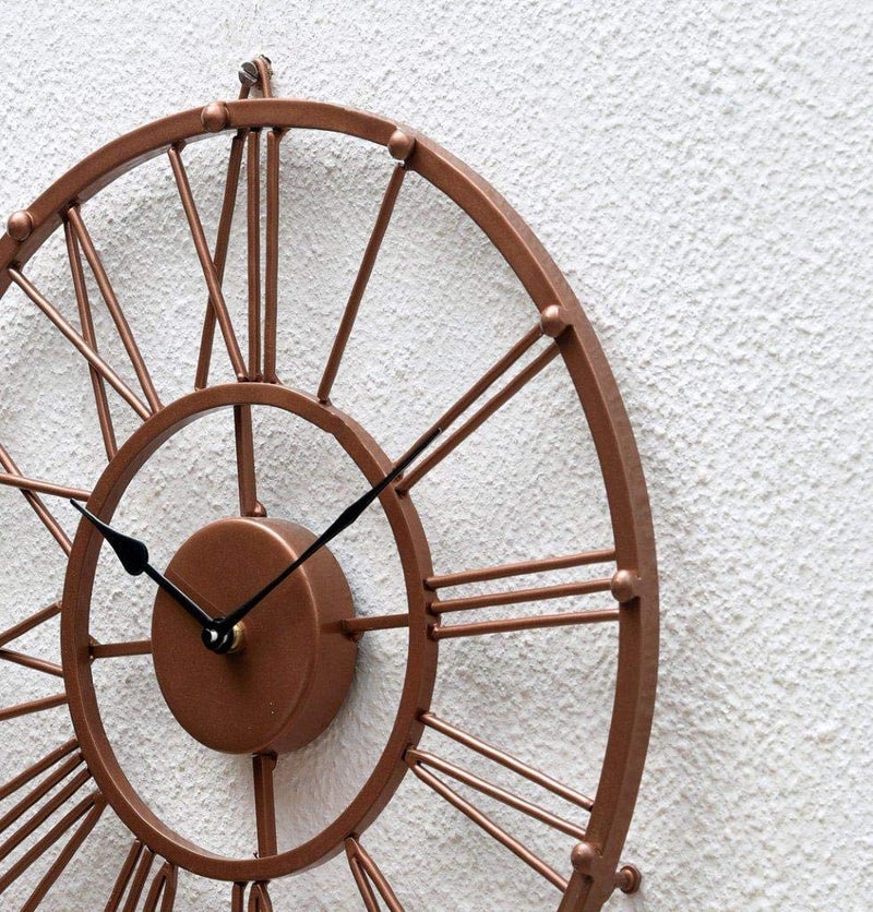 Vintage Clock Vintage Handicraft Iron Art Ware/Handcrafted Decorative Copper Colour Wall Art Clock/VC-9022 - Image 3