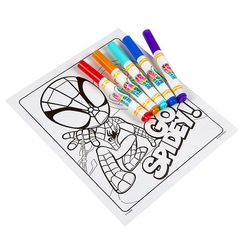 Crayola Spiderman Color Wonder Coloring Set, 18 Spiderman Mess Free Coloring Pages for Toddlers, Spiderman Toys, Gifts for Kids - Image 4