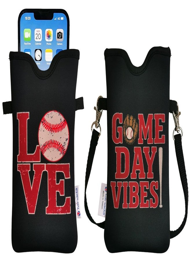 Tainada Men Women Neoprene Phone Sleeve Pouch Case Bag with Crossbody Strap/Neck Lanyard for iPhone 16/15/14 Pro Max, 16/15/14 Plus, Samsung S25, A55, Google Pixel 9 (Baseball Theme) - Image 1