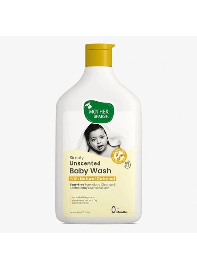 Mother Sparsh MotherSparsh Simply Unscented Baby Wash 400ml - Image 1