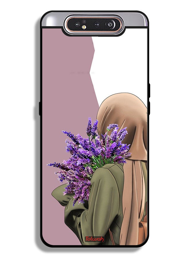 Tolwak Samsung Galaxy A80 Protective Case Cover Holding Flower - Image 1