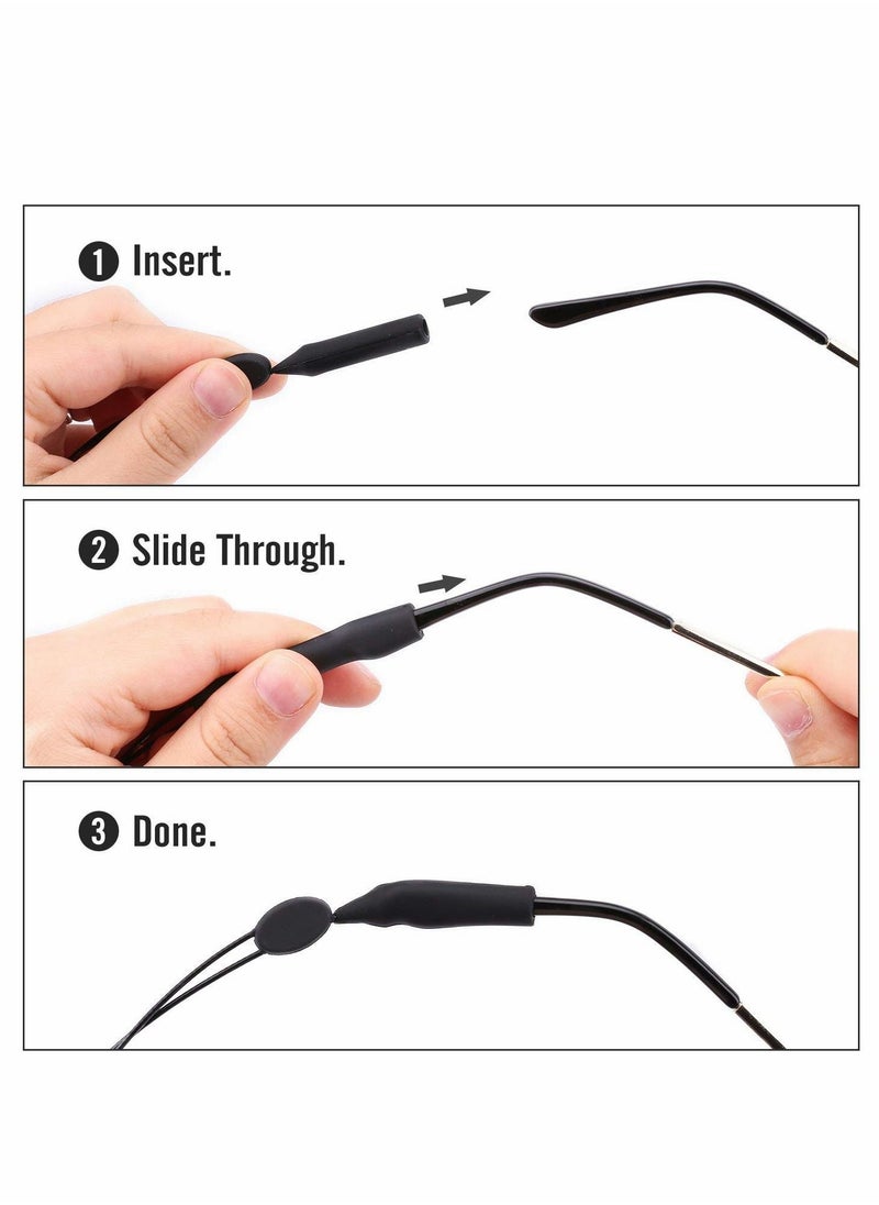 SYOSI - Adjustable Eyewear Retainer, Universal Fit Sports Sunglasses Retainer, Unisex Sunglass Strap Safety Glasses Holder, Eyeglass Holders Around Neck, Glasses Retainer Cord Chains Lanyards - Image 1