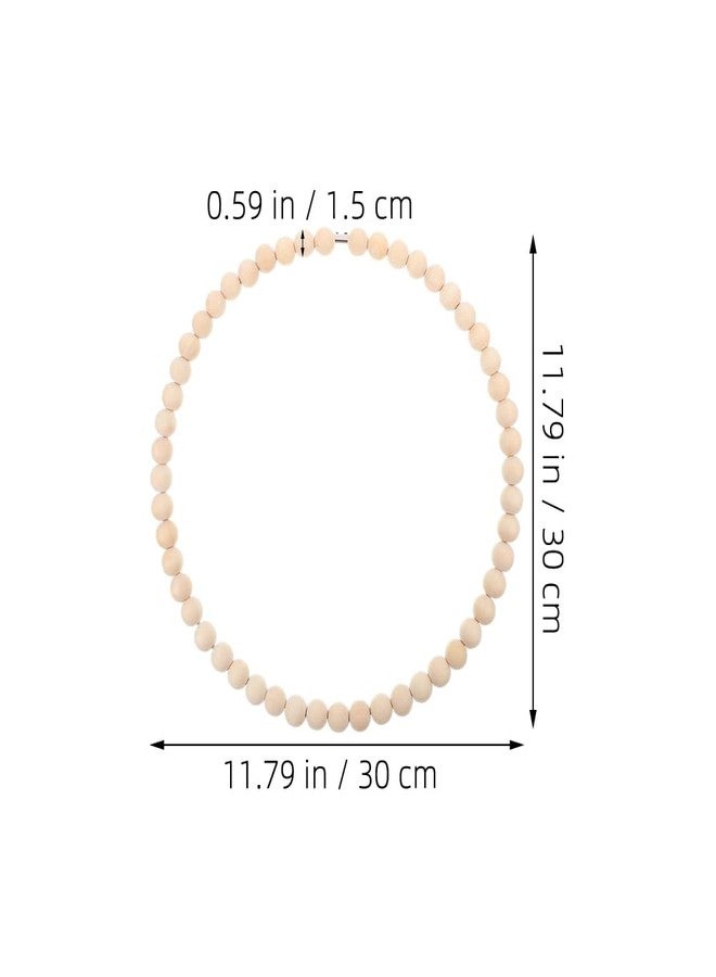 Toddmomy 2 Piece Wooden Bead Wreath, Wood Beaded Wreath kit for DIY Crafts Farmhouse Christmas Wedding Harvest Decor for Front Door, Wall Hanging Decor,30cm - Image 2