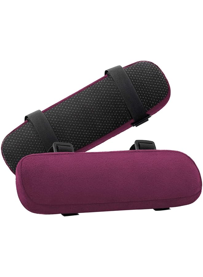 erorex Chair Armrest Pad Plush Seat Armrest Pad Memory Foam Chair Arm Rest Covers Removable Washable Elbow Support Seat Armrest Glove Violet  - Image 1