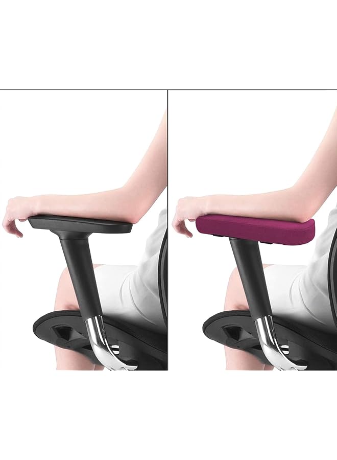 erorex Chair Armrest Pad Plush Seat Armrest Pad Memory Foam Chair Arm Rest Covers Removable Washable Elbow Support Seat Armrest Glove Violet  - Image 4