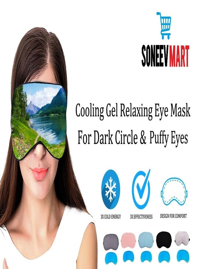SONEEV MART قناع العين الجل الفاخر من سونيف مارت للاسترخاء المهدئ وتخفيف التوتر، قابل لإعادة الاستخدام، ومثالي للعلاج البارد، لعلاج انتفاخ العينين والهالات السوداء والصداع. - Image 4