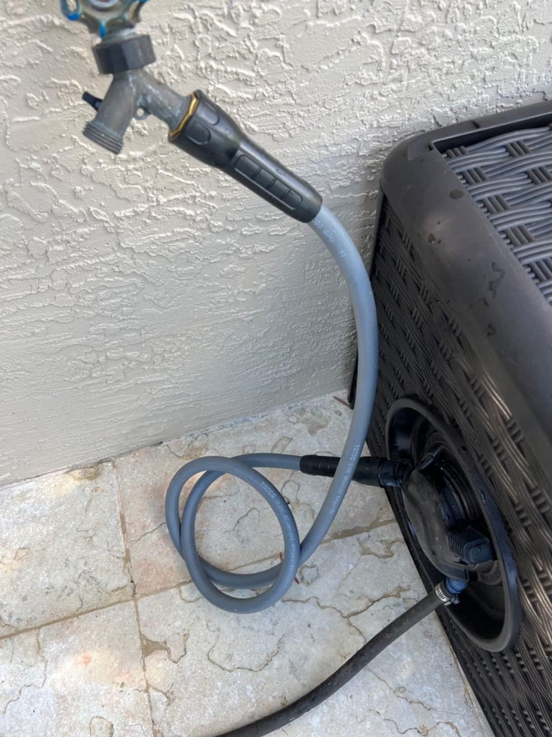 YOTOO Heavy Duty Hybrid Garden Lead in Water Hose 5/8-Inch by 5-Feet 150 PSI, Kink Resistant, All-Weather Flexible with Swivel Grip Handle and 3/4" GHT Solid Brass Fittings, Gray - Image 5