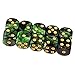 Yiotfandoll 20PCS Polyhedral D6 Dice 16mm Acrylic 6 Sided Dice Game Dice for RPG MTG DND Dice Table Games Green Black and Black Gold - Image 4