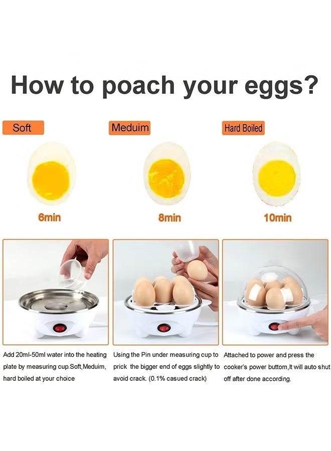 TaqwaMart Quick Egg Cooker with 7-Egg Capacity Dry Cooking Protection, Comes with A Measuring Cup and  Easy To Clean - Image 3