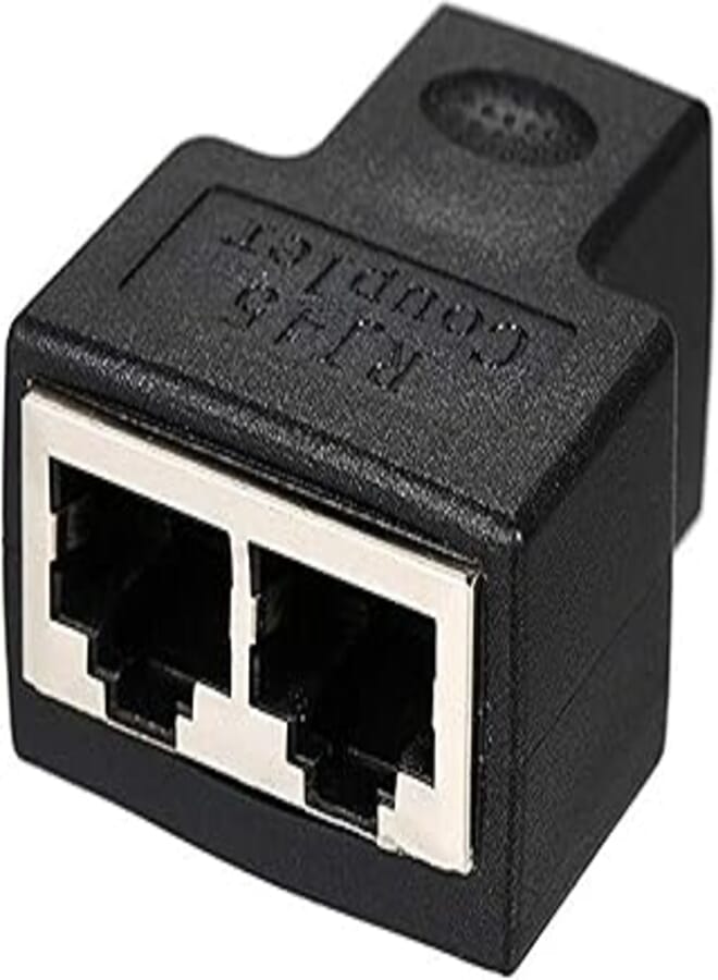 OR RJ45 1 to 2 Female Ports Splitter Adapter Connector for CAT 5/CAT 6/CAT 7 LAN Ethernet Cables Socket Splitter Hub