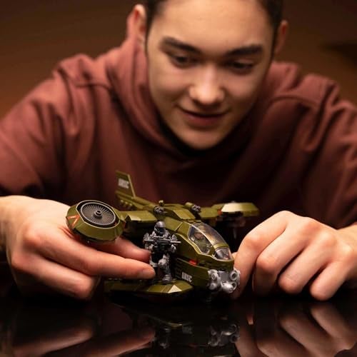 Mega Brands MEGA Halo Toy Vehicles Building Sets, UNSC Hornet Recon Aircraft with 2 Poseable, Collectable Micro Action Figures and Accessories - Image 2