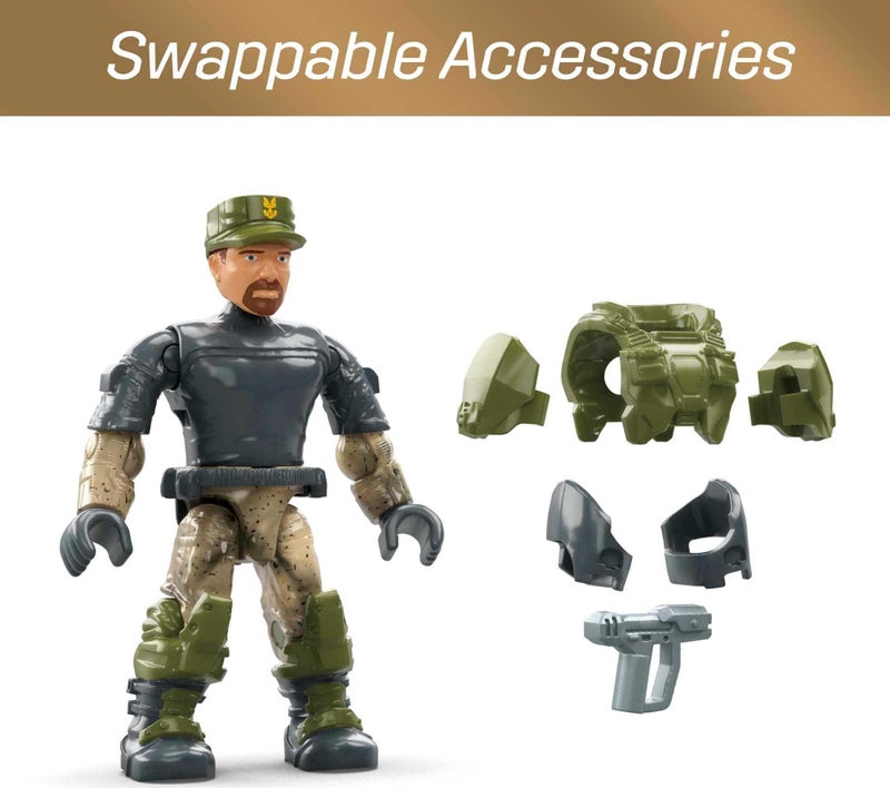 Mega Brands MEGA Halo Toy Vehicles Building Sets, UNSC Hornet Recon Aircraft with 2 Poseable, Collectable Micro Action Figures and Accessories - Image 4