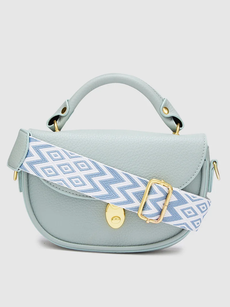 globus Globus Women Blueish Grey Textured Casual Sling Bag