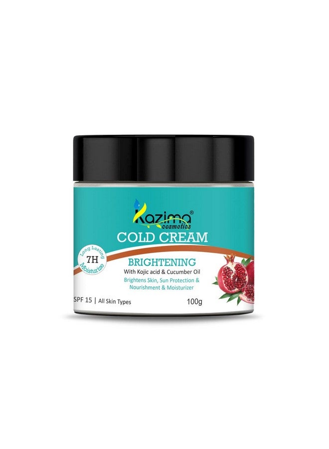 KAZIMA Brightening COLD CREAM (100g) SPF15 with Kojic Acid & Cucumber Oil - Image 1