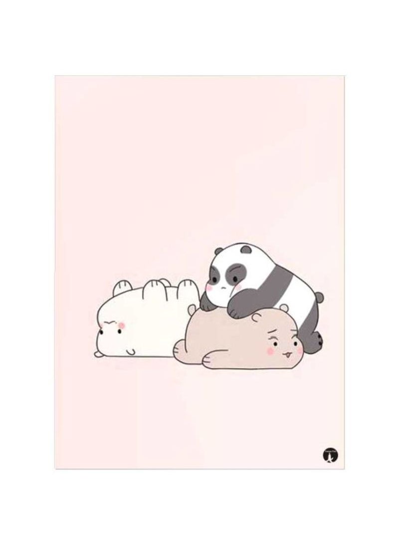 RKN We Bare Bears Printed Mouse Pad Pink/White/Grey 
