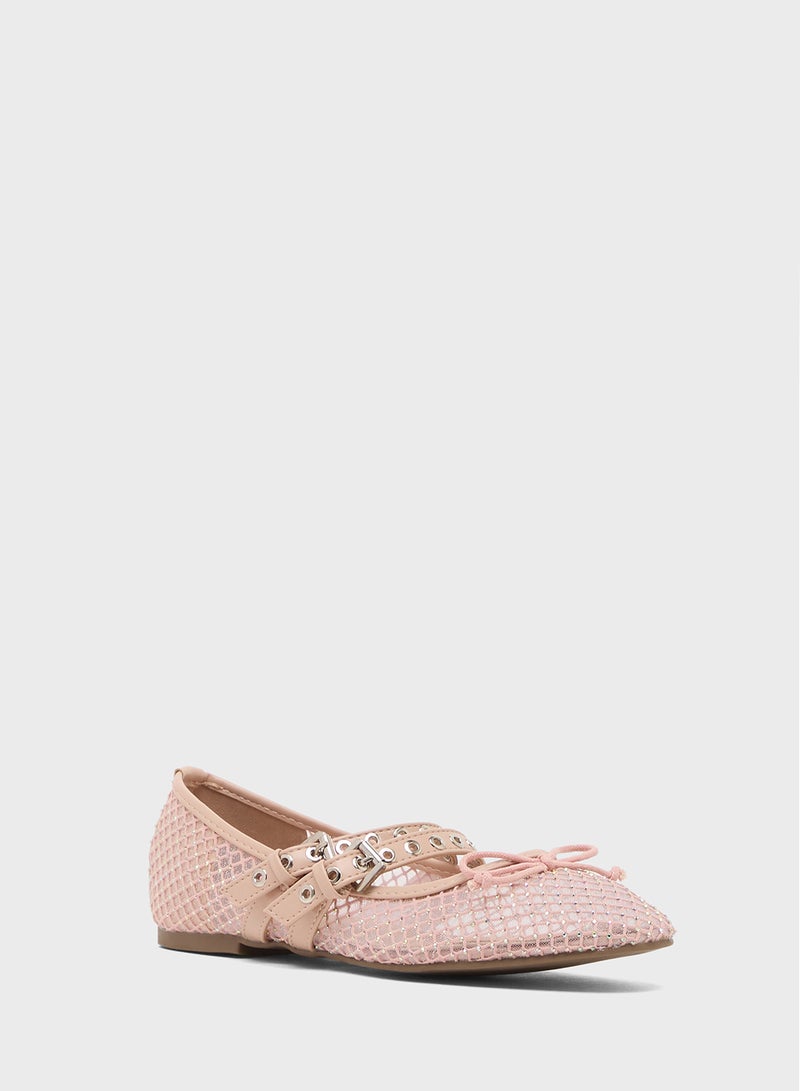 Truffle Mesh Ballerina Flat - Image 3