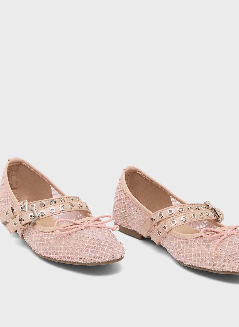 Truffle Mesh Ballerina Flat - Image 4