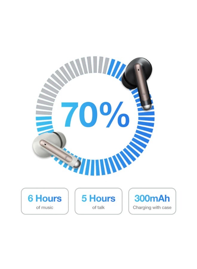 AGM سماعة AGM Buds 5 اللاسلكية، تصميم أنيق وخفيف، صوت 13 ملم عالي الوضوح، بلوتوث 5.4، بطارية طويلة العمر، مقاومة للماء IPX4، متوافقة مع أندرويد وiOS - اسود - Image 4