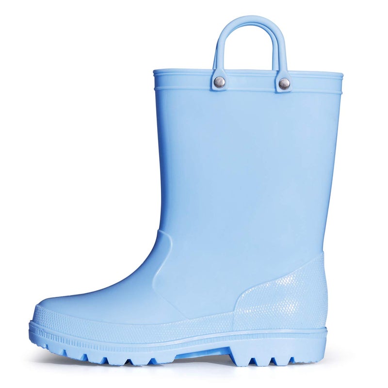 K KomForme Kids Girls & Boys Rain Boots with Easy-on Handles Waterproof Outdoors - Image 1