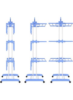 Floor Drying Rack,4 Tiers Foldable Design,Stainless Steel,Indoor and Outdoor Dual-Use Design,Suitable for Drying Adult and Children's Clothes(Blue) - pzsku/ZB6E618F35725DF92080EZ/45/_/1711618027/1e36db78-684e-47df-aac2-9e307af4f32e